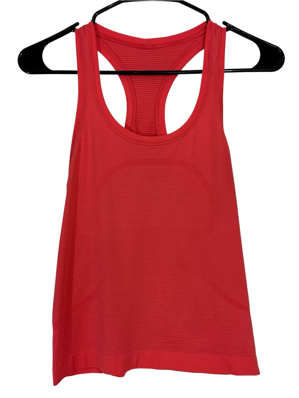 Lululemon Pale Pink/Coral Swiftly Tech Race Length Racerback Tank